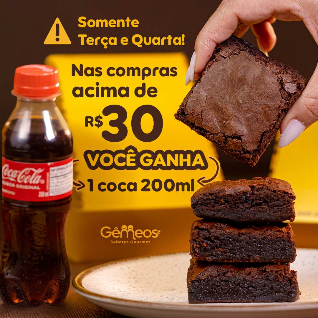 Terça e quarta: compras acima de R$ 30 ganham 1 Coca 200ml
