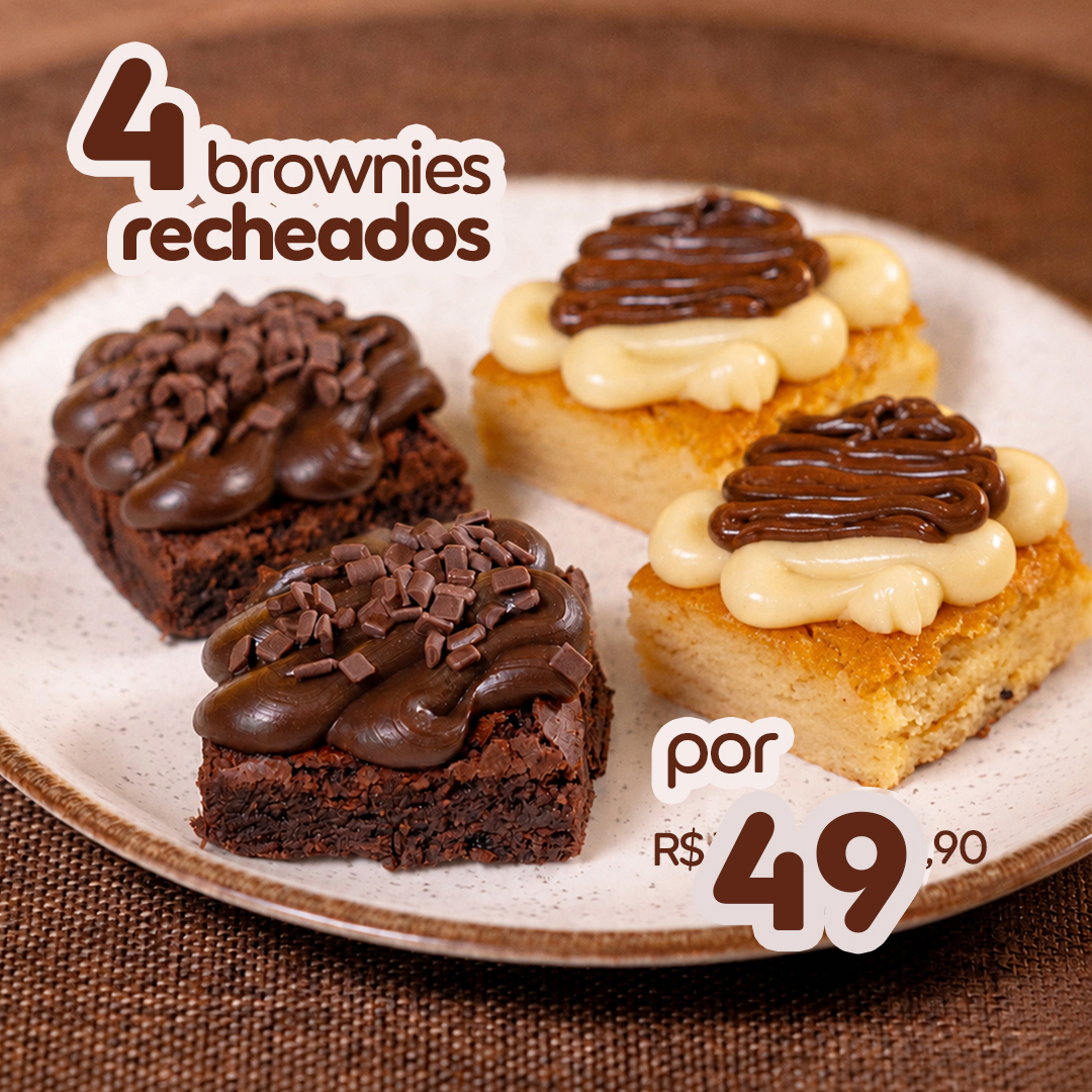 4 brownies recheados por R$ 49,90